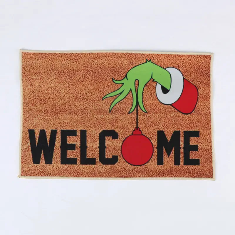 Welcome the Holidays with 1pc Christmas Welcome Merry Christmas Grinch Doormat