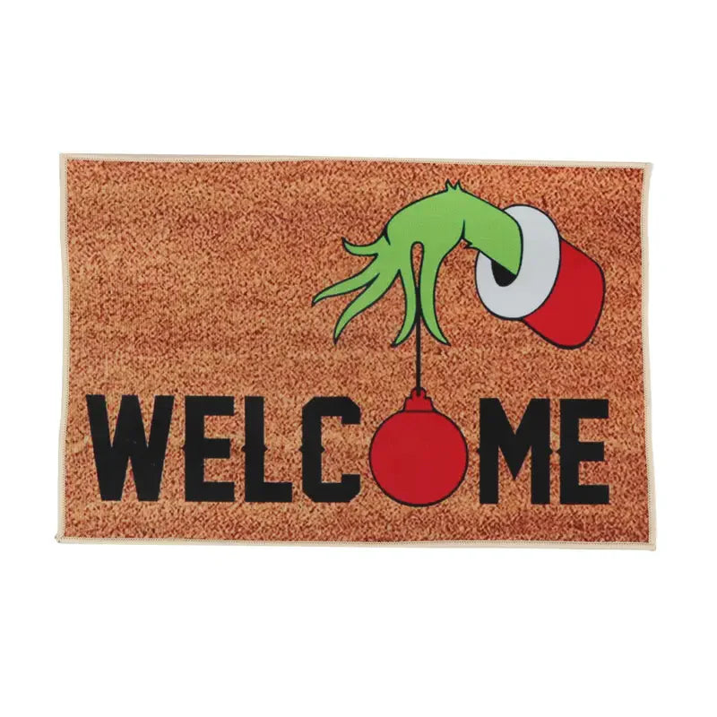Welcome the Holidays with 1pc Christmas Welcome Merry Christmas Grinch Doormat