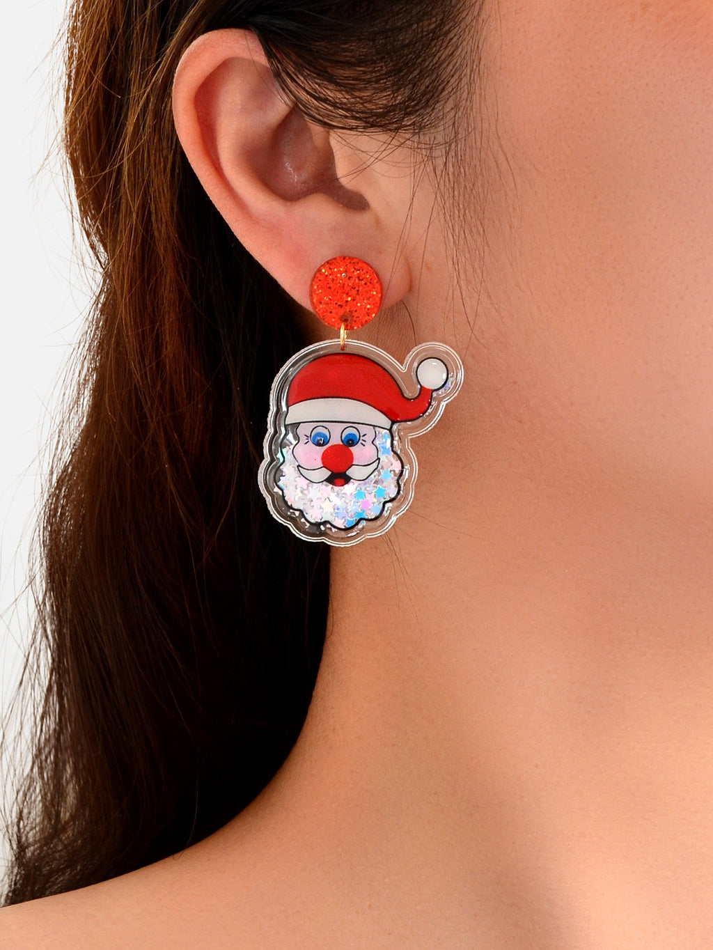 Christmas Santa Claus Earrings Drop Dangle Stud Party Jewellery Traditional Gift