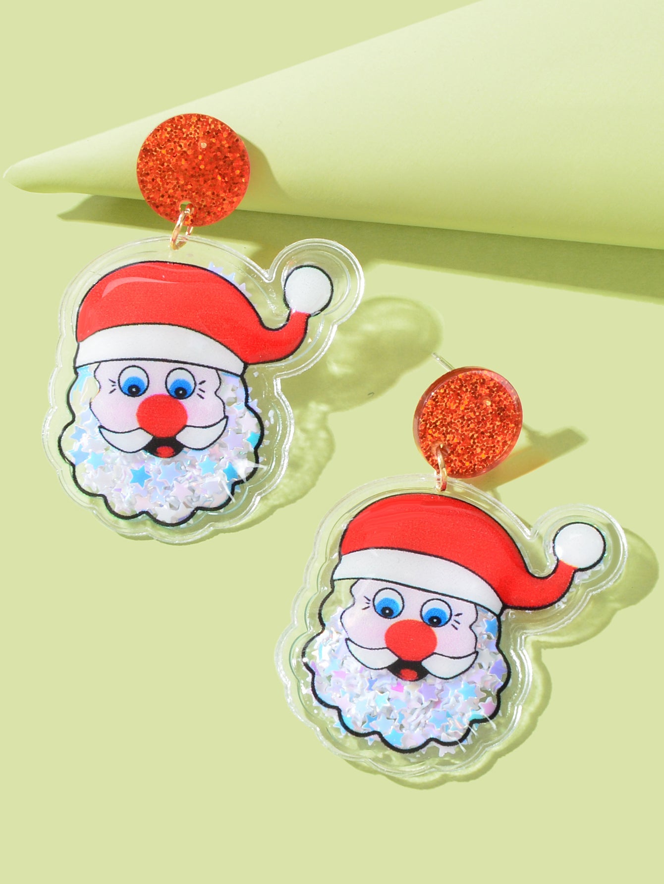 Christmas Santa Claus Earrings Drop Dangle Stud Party Jewellery Traditional Gift