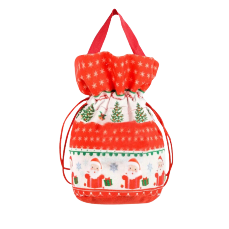 Christmas Velvet Drawstring Gift Bag