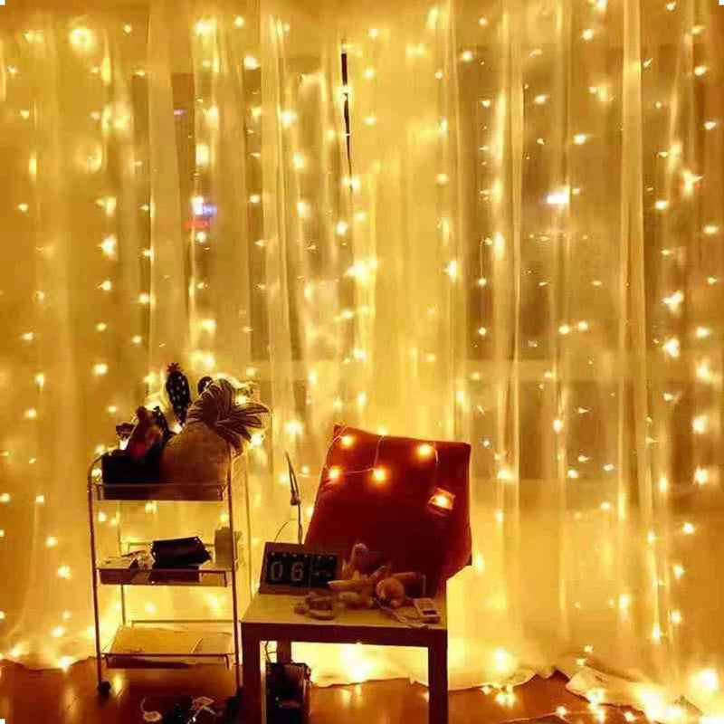 NNEDSZ Christmas Lights Curtain Garland