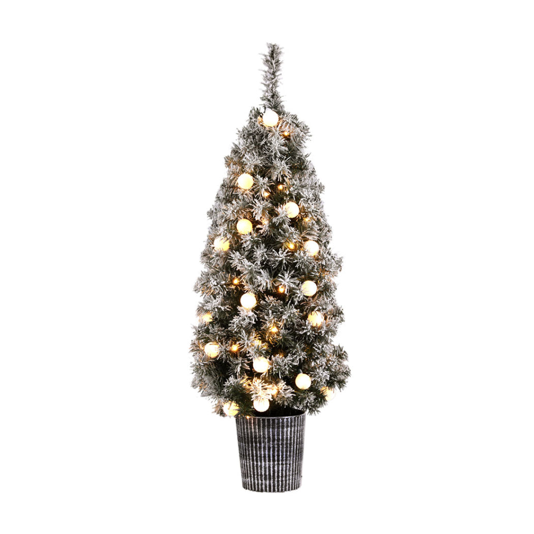 NNEDSZ Christmas Tree 1.2M Potted Snowy Xmas Tree
