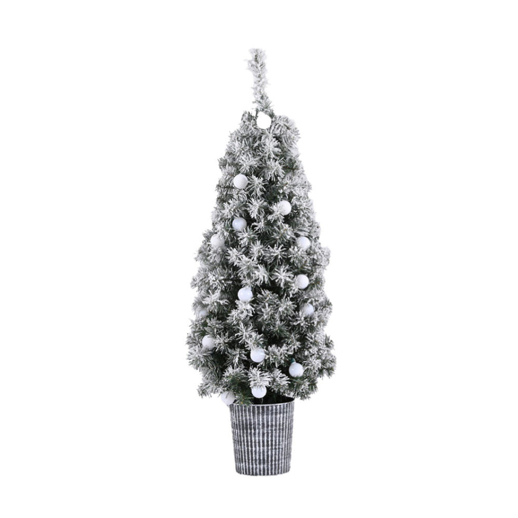 NNEDSZ Christmas Tree 1.2M Potted Snowy Xmas Tree