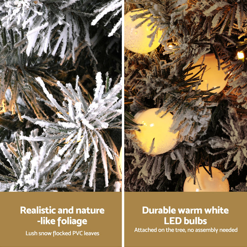 NNEDSZ Christmas Tree 1.2M Potted Snowy Xmas Tree