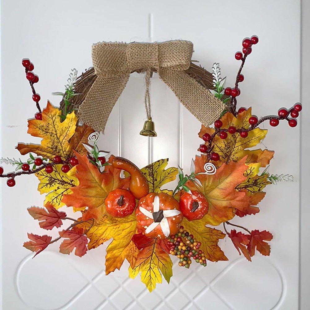 Christmas Halloween Artificial Wreath Party Home Decoration Supplies Gift Autumn Harvest Door Garland Thanksgiving