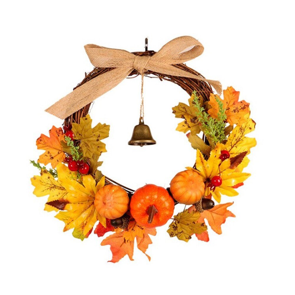 Christmas Halloween Artificial Wreath Party Home Decoration Supplies Gift Autumn Harvest Door Garland Thanksgiving