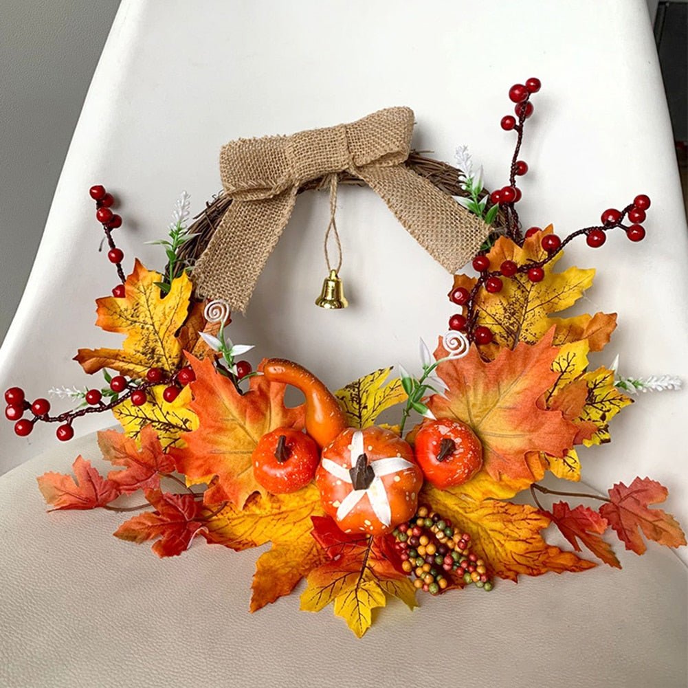 Christmas Halloween Artificial Wreath Party Home Decoration Supplies Gift Autumn Harvest Door Garland Thanksgiving