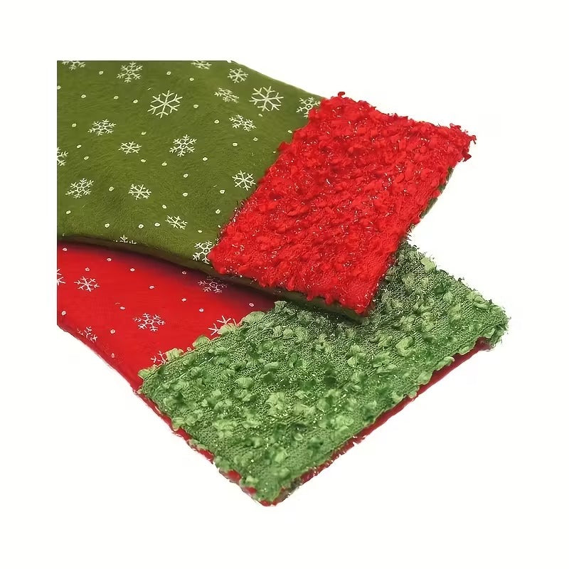 Snowflake Print Christmas Stockings Gift Bags (24pcs)