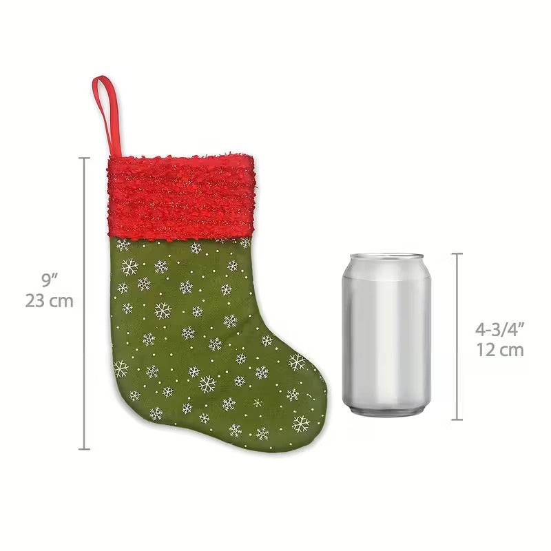 Snowflake Print Christmas Stockings Gift Bags (24pcs)