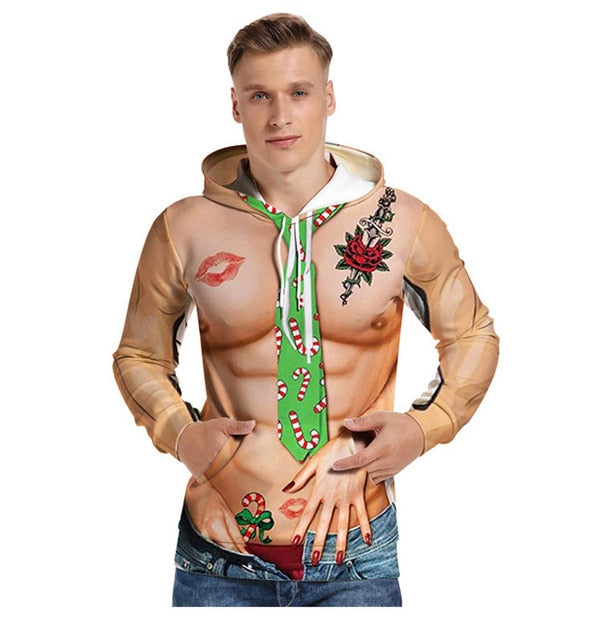 Funny 3D Unisex Christmas Sweater Pullover Lovers Clothing